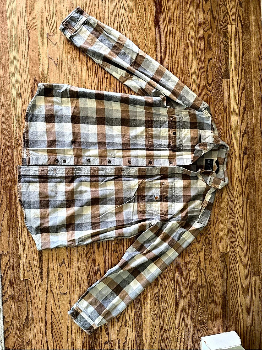 Carhartt Loose Fit Heavyweight Flannel Long-Sleeve Plaid Shirt Plaid Shirt